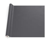ANRO Oilcloth Tablecloth, Washable, Oilcloth, Garden Tablecloth, Outdoor, Indoor, 180 x 140 cm, Cut Edge, Anthracite