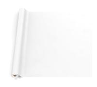 ANRO Oilcloth Tablecloth, Washable, Oilcloth, Garden Tablecloth, Outdoor, Indoor, 220 x 140 cm, Cut Edge, White