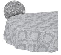ANRO Table Cloth Fabric 70% Cotton 30% Polyester | Jacquard Damask Ornamental | Washable | Straight Cut 180 x 140 cm