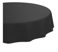 ANRO Washable Tablecloth Anthracite Linen Look Round 140 cm - Garden Tablecloth Indoor Outdoor Water-Repellent Dirt-Repellent Easy Care Cut Edge