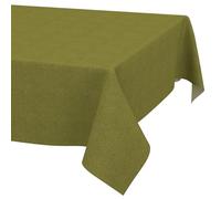 ANRO Washable Tablecloth Olive Green Linen Look Rectangular 180 x 140 cm - Garden Tablecloth Indoor Outdoor Water-Repellent Dirt-Repellent Easy Care Cut Edge