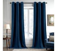 ANRODUO Navy Blue Velvet Curtains 108 Inches Long for Bedroom 2 Panels | Luxury Blackout Room Darkening Curtains for Living Room Privacy, Thermal Insulated Soundproof, Grommet Design, W42xL108