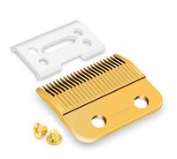 Anrom Professional Replacement Clipper Blades Standard 2-hole Flat-tooth Carbon Steel Ceramic Clipper Blades for Wahl Senior Clipper #8591 Clipper Blade (Gold)