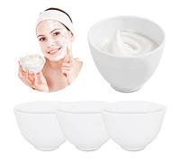 ANRONCH Pack of 4 Silicone Face Masks, Mixing Bowls, DIY Face Mask, Mixing Bowl for Face Mask, Mud Mask and Other Skin Care Products, Cosmetic Beauty Tool