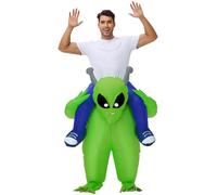 Anroong Inflatable Alien Costume for Adult Halloween Blow Up Alien Costumes Ride on Alien Suit For Men Women Funny Cosplay Party