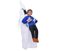 Anroong Inflatable Costume for Adult Kids Ghost Abduction Costume Halloween Blow Up Ghost Costumes Fancy Dress Men Boys Cosplay Party (Ghost-Kids)