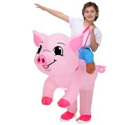 Anroong Inflatable Costume Kids Adult Pig Costume Halloween Blow Up Ride on Piggy Costumes Girls Women Animal Suit for Cosplay Party