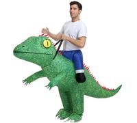 Anroong Inflatable Lizard Costume for Adult Halloween Chameleon Blow Up Iguana Ride on Costume Men Cosplay Party