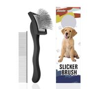 Anrundar Dog Slicker Brush for Goldendoodles & Golden Doodle Brush for Grooming Kit - Dog Brush for Goldendoodle, Labradoodle, Poodles - Pet Hair Brush for Short & Medium Haired Dogs -Small (Black)