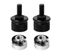 Anruyi 4 PCS Motorbike Seat Fastening Bolts, Motorcycle Seat Fixing Screws Motorcycle Aluminum Seat Bolts Motorbike Harley Seat Bolt Aluminum Seat Screw for Motorbike(2 Screws + 2 Nuts)