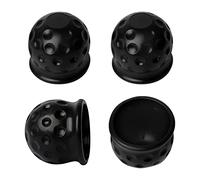 Anruyi 4Pcs Trailer Hitch Ball Cover, 50mm Tow Ball Cover Towing Hitch Cover Car Trailer Hitch Cover Towing Bar Ball Cap Rubber Hitch Ball Cover Cap for Towing Trailer Caravan Truck