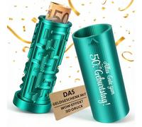 Anruzon Upgrade Money Gift 50th Birthday, Creative Maze Box with Quote "Alles Gute zum 50. Geburtstag!" - 3D Printed Gift Box 50th Birthday for Men & Women