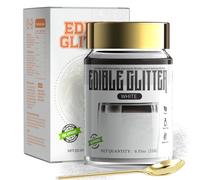 ANRZO Pearl White Edible Glitter - Vibrant Luster Dust for Dazzling Drinks & Desserts Food-Grade Shimmer, Cake & Chocolate Decorating Powder - 15g Vegan