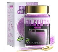 ANRZO Pueple Edible Glitter - Vibrant Luster Dust for Dazzling Drinks & Desserts Food-Grade Shimmer, Cake & Chocolate Decorating Powder - 15g Vegan