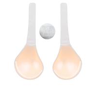 ANSAIR Invisilift Bra for Large Breast, Reusable Adhesive Silicone Lift Bra Invisible Coverage (Color : Beige Cotton With Buckle, Size : D)