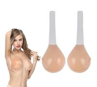 ANSAIR Invisilift Bra,Invisible Self Adhesive Conceal Lift Push upBra,Reusable Silicone Lift Adhesive Bra,Deep V Strapless Backless Sticky Bra for Women (Color : Clear, Size : E)