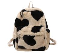 ANSAIR Kawaii Backpack with Faux Fur, Fluffy Cute Backpack Furry Plush Backpack, Sherpa Backpack for Girls Women School Fuzzy (Color : White)