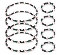 Ansberta 4 Pcs Baseball Necklace and Bracelet Set Bling Rhinestone Clay Beaded for Baseball Players Lovers and Baseball Team Party Favors, L, Rhinestones, No Gemstone