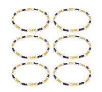 Ansberta 6 Pcs Bling Baseball Beaded Necklace Ice Collection Baseball Necklace Gifts for Baseball Team Lovers Fans, L, Resin, No Gemstone