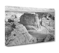 Ansel Adams Canyon de Chelly Arizona 2 Photograph Vintage Canvas Wall Art Print Ready to Hang, Framed Picture for Living Room Bedroom Home Office Décor, 20x14 Inch (50x35 cm)