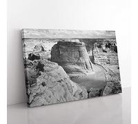 Ansel Adams Canyon de Chelly Arizona 2 Photograph Vintage Canvas Wall Art Print Ready to Hang, Framed Picture for Living Room Bedroom Home Office Décor, 60x40 cm (24x16 Inch)