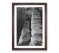 Ansel Adams Carlsbad Caverns National Park New Mexico Vol.3 Framed Print | A2 Walnut Framed Wall Art | Ready to Hang | Modern Nature Picture | Living Room Bedroom Lounge Office