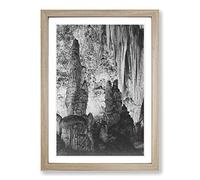 Ansel Adams Carlsbad Caverns National Park New Mexico Vol.4 Framed Print | A2 Oak Framed Wall Art | Ready to Hang | Modern Nature Picture | Living Room Bedroom Lounge Office