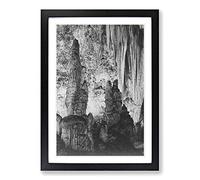 Ansel Adams Carlsbad Caverns National Park New Mexico Vol.4 Framed Print | A2 Oak Framed Wall Art | Ready to Hang | Modern Nature Picture | Living Room Bedroom Lounge Office