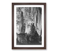 Ansel Adams Carlsbad Caverns National Park New Mexico Vol.4 Framed Print | A2 Walnut Framed Wall Art | Ready to Hang | Modern Nature Picture | Living Room Bedroom Lounge Office