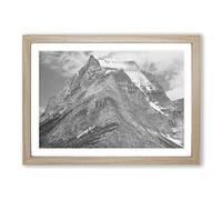 Ansel Adams Glacier National Park Montana Vol.5 Framed Print | A2 Oak Framed Wall Art | Ready to Hang | Modern Landscape Picture | Living Room Bedroom Lounge Office