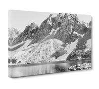 Ansel Adams Kearsage Pinnacles, Kings River Canyon Photograph Vintage Canvas Wall Art Print Ready to Hang, Framed Picture for Living Room Bedroom Home Office Décor, 30x20 Inch (76x50 cm)