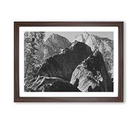Ansel Adams Kings River Canyon California Framed Print | A2 Walnut Framed Wall Art | Ready to Hang | Modern Landscape Picture | Living Room Bedroom Lounge Office