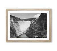 Ansel Adams Looking Down The Colorado River Framed Print | A2 Oak Framed Wall Art | Ready to Hang | Modern Landscape Picture | Living Room Bedroom Lounge Office