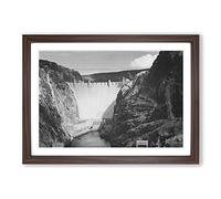 Ansel Adams Looking Down The Colorado River Framed Print | A2 Walnut Framed Wall Art | Ready to Hang | Modern Landscape Picture | Living Room Bedroom Lounge Office