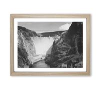 Ansel Adams Looking Down the Colorado River Photograph Vintage Framed Print | A2 Oak Framed Wall Art | Ready to Hang | Classic Landscape Picture | Living Room Bedroom Lounge Office