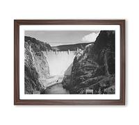 Ansel Adams Looking Down the Colorado River Photograph Vintage Framed Print | A2 Walnut Framed Wall Art | Ready to Hang | Classic Landscape Picture | Living Room Bedroom Lounge Office