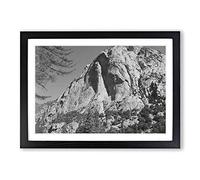 Ansel Adams North Dome Kings River Canyon California Framed Print | A2 Oak Framed Wall Art | Ready to Hang | Modern Landscape Picture | Living Room Bedroom Lounge Office