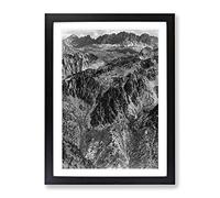 Ansel Adams North Palisades, Kings River Canyon Vintage Photograph Framed Wall Art Print, Ready to Hang Picture for Living Room Bedroom Home Office Décor, Black A3 (34 x 46 cm)