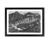 Ansel Adams Peak Above Woody Lake Framed Print | A2 Oak Framed Wall Art | Ready to Hang | Modern Landscape Picture | Living Room Bedroom Lounge Office