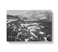 Ansel Adams Rocky Mountain National Park Colorado 10 Photograph Vintage Canvas Wall Art Print Ready to Hang, Framed Picture for Living Room Bedroom Home Office Décor, 50x35 cm (20x14 Inch)