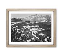 Ansel Adams Rocky Mountain National Park Colorado 10 Photograph Vintage Framed Print | A2 Oak Framed Wall Art | Ready to Hang | Classic Landscape Picture | Living Room Bedroom Lounge Office