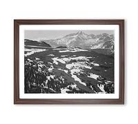 Ansel Adams Rocky Mountain National Park Colorado 10 Photograph Vintage Framed Print | A4 Walnut Framed Wall Art | Ready to Hang | Classic Landscape Picture | Living Room Bedroom Lounge Office