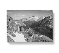 Ansel Adams Rocky Mountain National Park Colorado 6 Photograph Vintage Canvas Wall Art Print Ready to Hang, Framed Picture for Living Room Bedroom Home Office Décor, 76x50 cm (30x20 Inch)