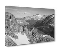 Ansel Adams Rocky Mountain National Park Colorado 6 Photograph Vintage Canvas Wall Art Print Ready to Hang, Framed Picture for Living Room Bedroom Home Office Décor, 24x16 Inch (60x40 cm)