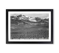 Ansel Adams Rocky Mountain National Park Colorado Framed Print | A2 Oak Framed Wall Art | Ready to Hang | Modern Landscape Picture | Living Room Bedroom Lounge Office