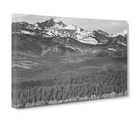 Ansel Adams Rocky Mountain National Park Colorado Photograph Canvas Print | Gallery Wrapped 30mm Frame Wall Art | 30x20 inches | Ready to Hang | Retro Landscape Picture | Living Room Lounge Office