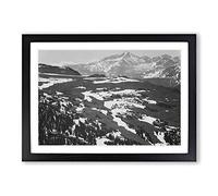 Ansel Adams Rocky Mountain National Park Colorado Vol.10 Framed Print | A2 Oak Framed Wall Art | Ready to Hang | Modern Landscape Picture | Living Room Bedroom Lounge Office