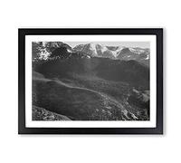 Ansel Adams Rocky Mountain National Park Colorado Vol.2 Framed Print | A2 Oak Framed Wall Art | Ready to Hang | Modern Landscape Picture | Living Room Bedroom Lounge Office
