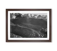 Ansel Adams Rocky Mountain National Park Colorado Vol.2 Framed Print | A2 Walnut Framed Wall Art | Ready to Hang | Modern Landscape Picture | Living Room Bedroom Lounge Office