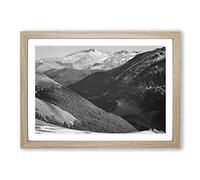 Ansel Adams Rocky Mountain National Park Colorado Vol.3 Framed Print | A2 Oak Framed Wall Art | Ready to Hang | Modern Landscape Picture | Living Room Bedroom Lounge Office